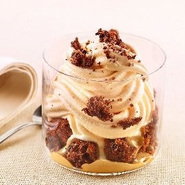 Soffice al cacao con crema al caffè e semifreddo allo zabaione Soffice al cacao con crema al caffè e semifreddo allo zabaione